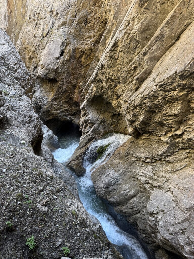 Tosendes Gletscherwasser in der Rosenlauischlucht