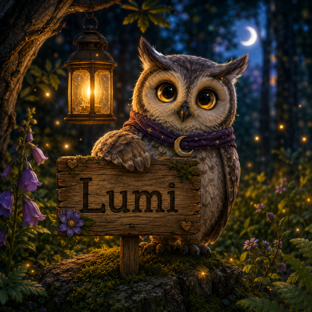 Lumi zeigt Blitz und Glitz die kleinen Tiere und leisen Wunder des Waldes bei Nacht.