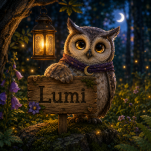 Lumi zeigt Blitz und Glitz die kleinen Tiere und leisen Wunder des Waldes bei Nacht.