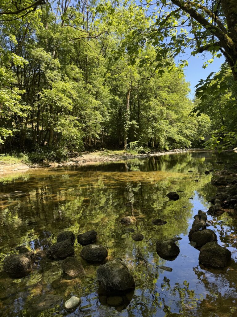 Flusslandschaft der Areuse-Schlucht