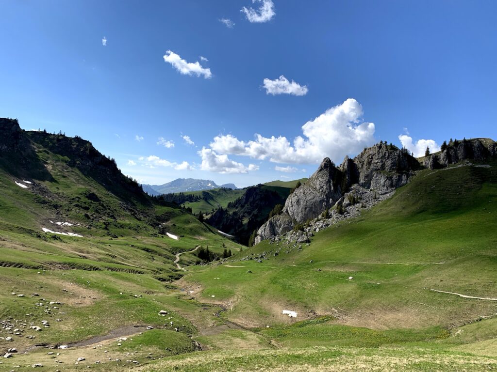 Alpine Landschaft oberhalb des Seebergsees